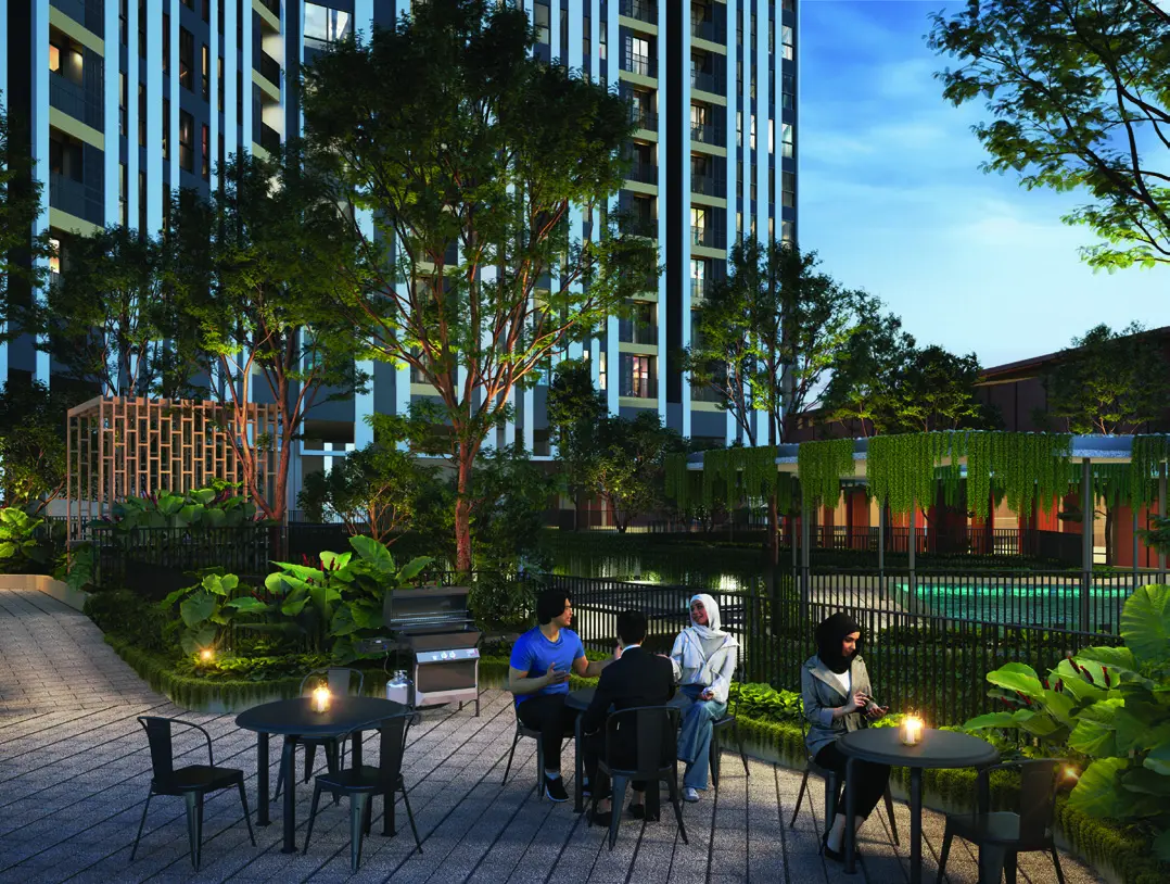 Residensi Bayu Damai outdoor community dining official render